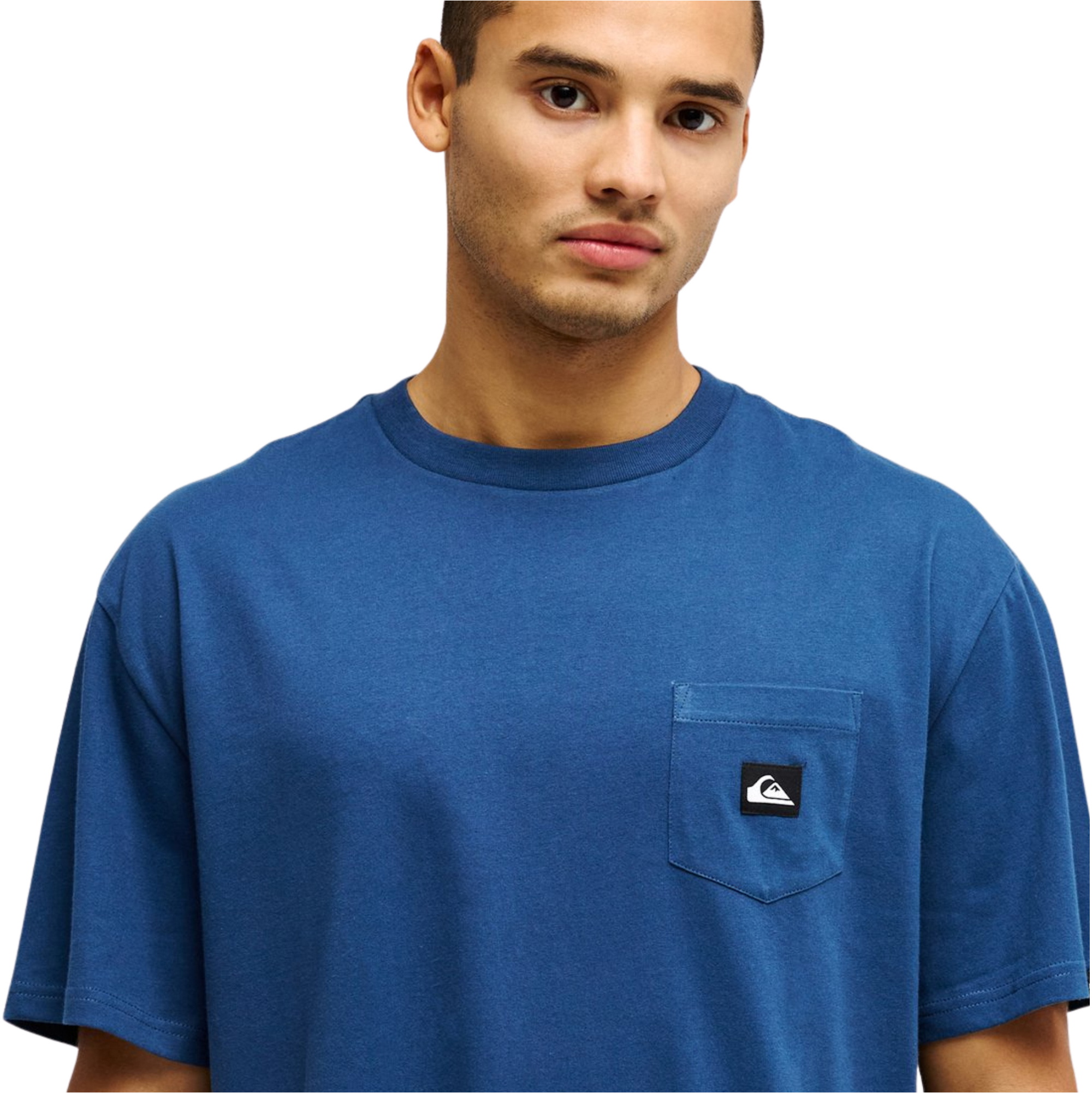 2026 Quiksilver Mens Salt Water Pocket Short Sleeve Tee EQYZT08205 - Dark Denim